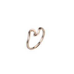 Simple Wavy Creative Couple Ring