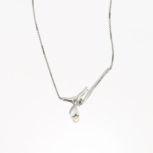 Simply Silver Plated Pearl Necklace