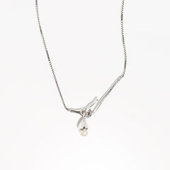 Simply Silver Plated Pearl Necklace