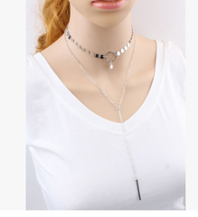 Star Goddess Duo Layering Choker Necklace