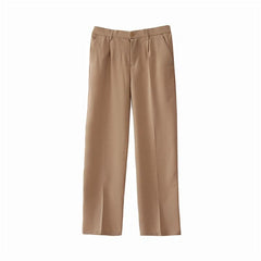 Drape Straight Trousers Suit Pants