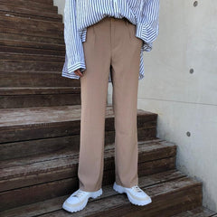 Drape Straight Trousers Suit Pants