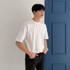 Short-sleeved  Cotton Style Loose Size T shirt