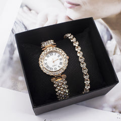 Foreign Trade Glamour Diamond Ladies' Watch Bracelet Set