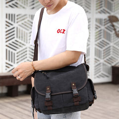 Men's Canvas Small Messenger Bag