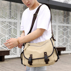 Men's Canvas Small Messenger Bag