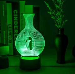 Creative 3D Vase Design Touch Night Light LED lamp