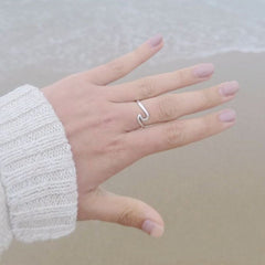 Simple Wavy Creative Couple Ring