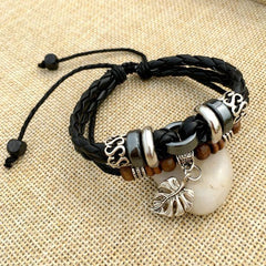 Cross Braided Leather Bracelet