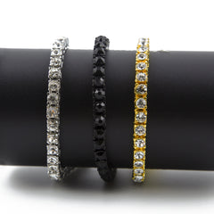 Street Rock Statement: Men's Tin Alloy Iced Bracelet