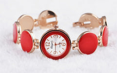 Timeless Chic Wafer Design Round Dial Bracelet Watch