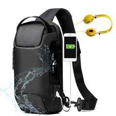 Oxford Crossbody Bag Waterproof, USB, and Anti-Theft