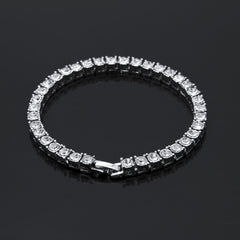 Street Rock Statement: Men's Tin Alloy Iced Bracelet