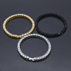 Street Rock Statement: Men's Tin Alloy Iced Bracelet