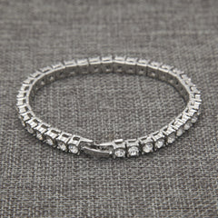 Street Rock Statement: Men's Tin Alloy Iced Bracelet