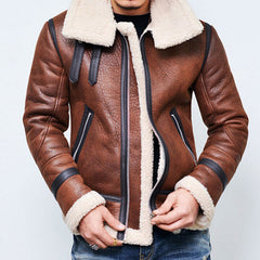 Men's Jacket With Fur Collar