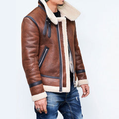 Men's Jacket With Fur Collar