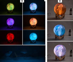 3D Printing Lunar Painting Creative Night Light