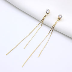 Golden Glamour: Geometric Vintage Tassel Earrings for Women