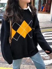 Women Knitted Sweater Fashion Oversized Pullover