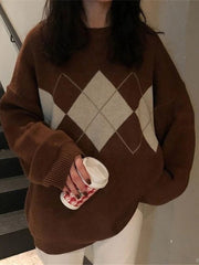 Women Knitted Sweater Fashion Oversized Pullover