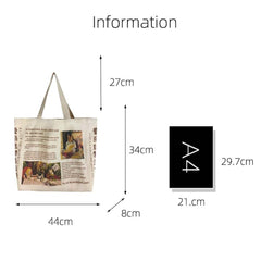 Enchanting Tote: Women's Canvas Alice In Wonderland Bag