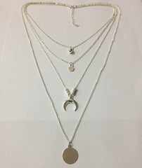 Fashionable Personality New Multi-layer Moon Disc Pendant