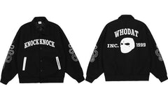 Embroidery Snake Varsity Jacket